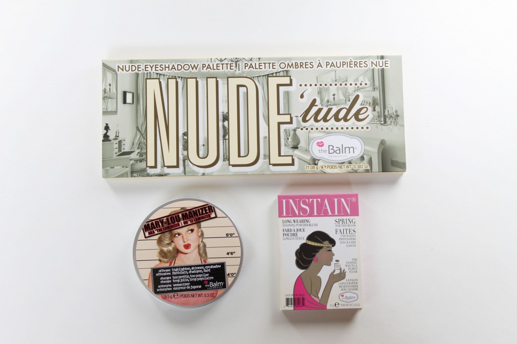 theBalm nude tude, theBalm Mary-lou Manizer, theBalm instain lace