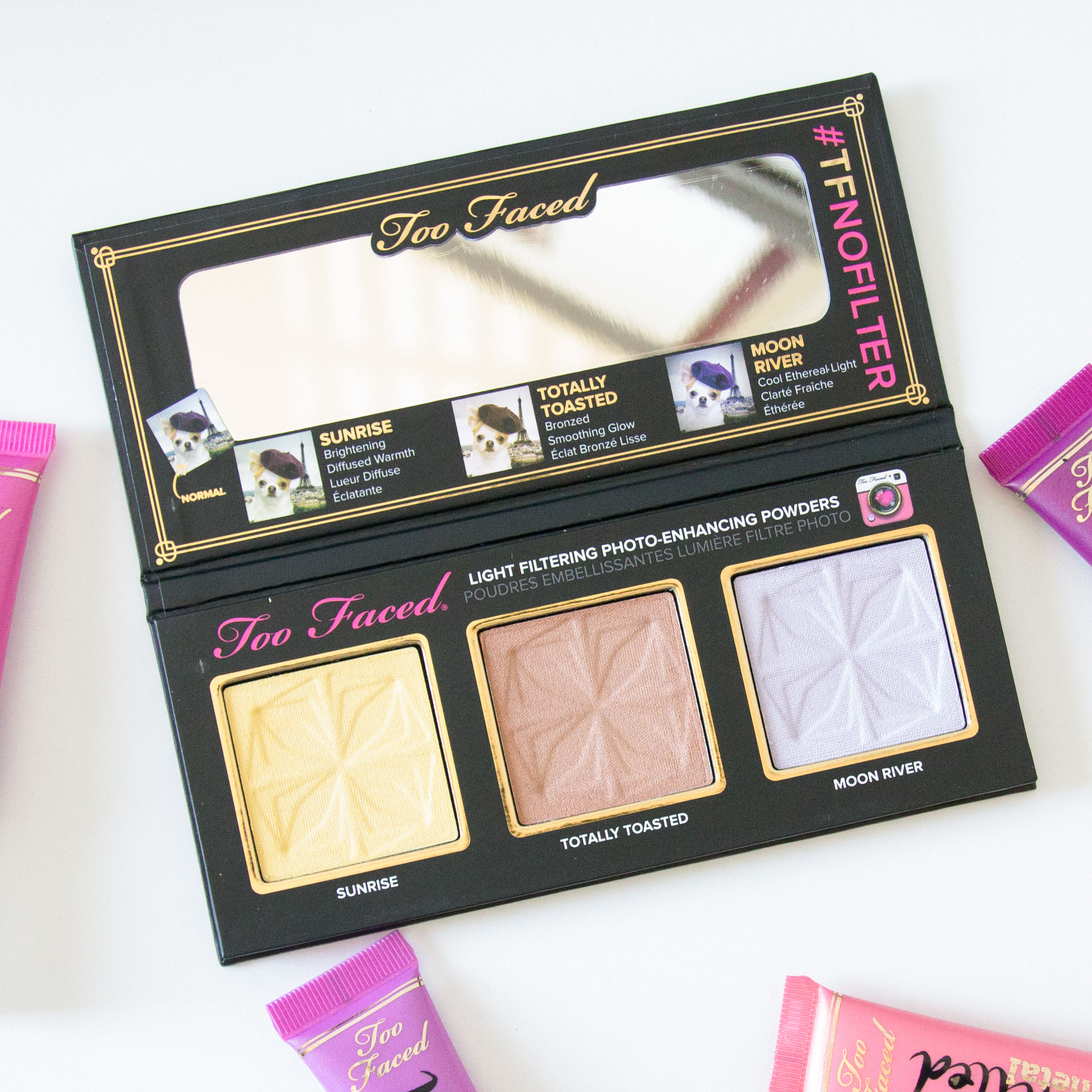 Too Faced Selfie Powders Swatches Review