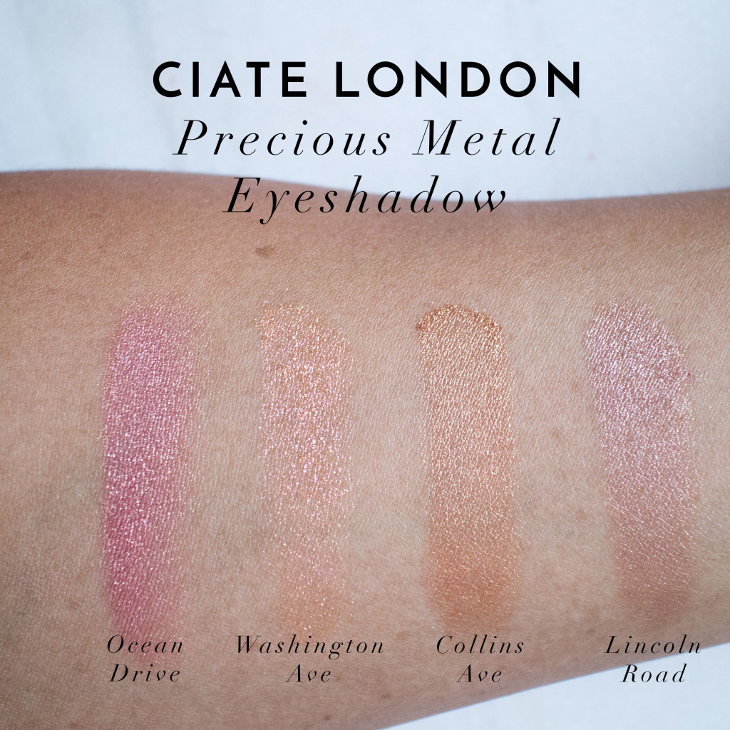 The Beauty Vanity | Ciate London Precious Metal Eyeshadow Swatches Review