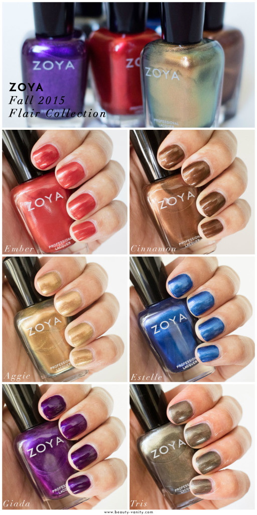 The Beauty Vanity | Zoya Fall 2015 Flair Collection Swatches Review