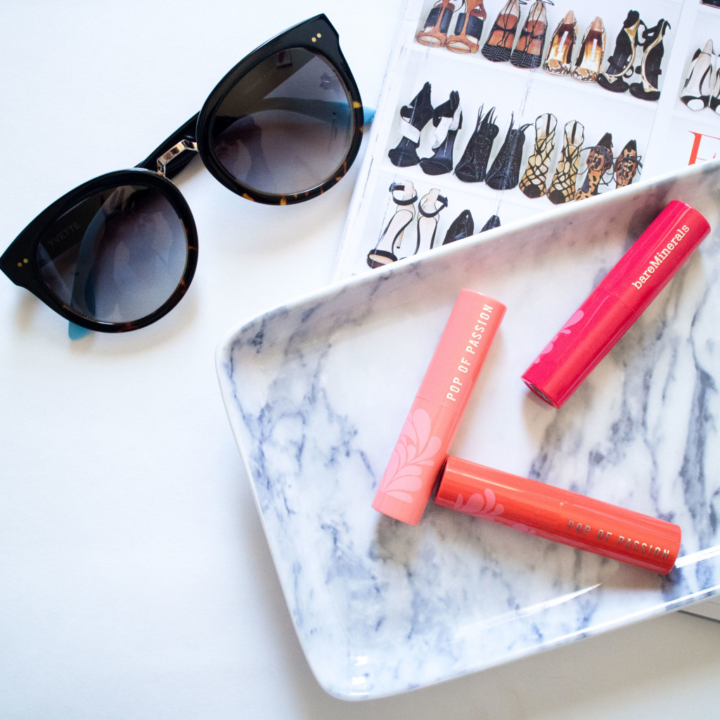 The Beauty Vanity | bareMinerals Pop of Passion Lip Oil Balm Review Swatches