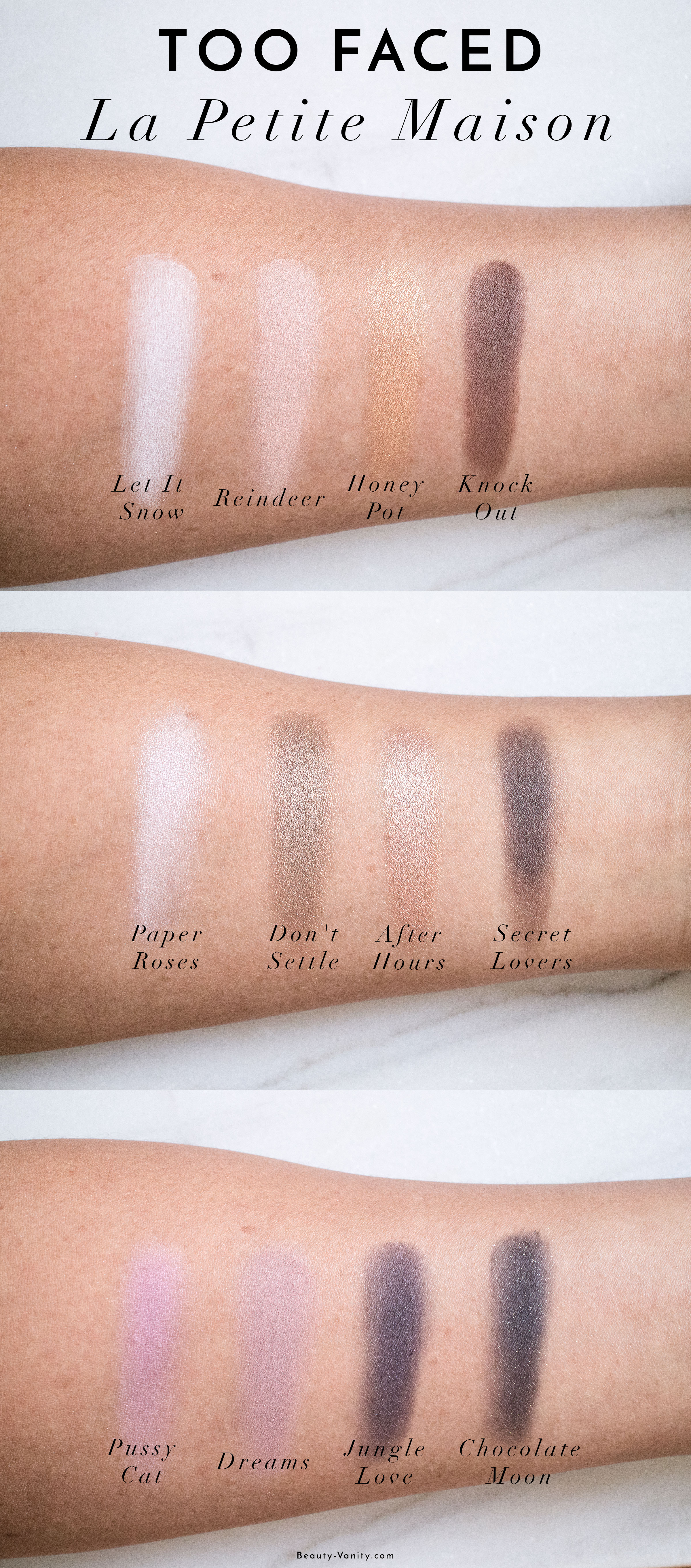 The Beauty Vanity | Too Faced La Petite Maison Review Swatches