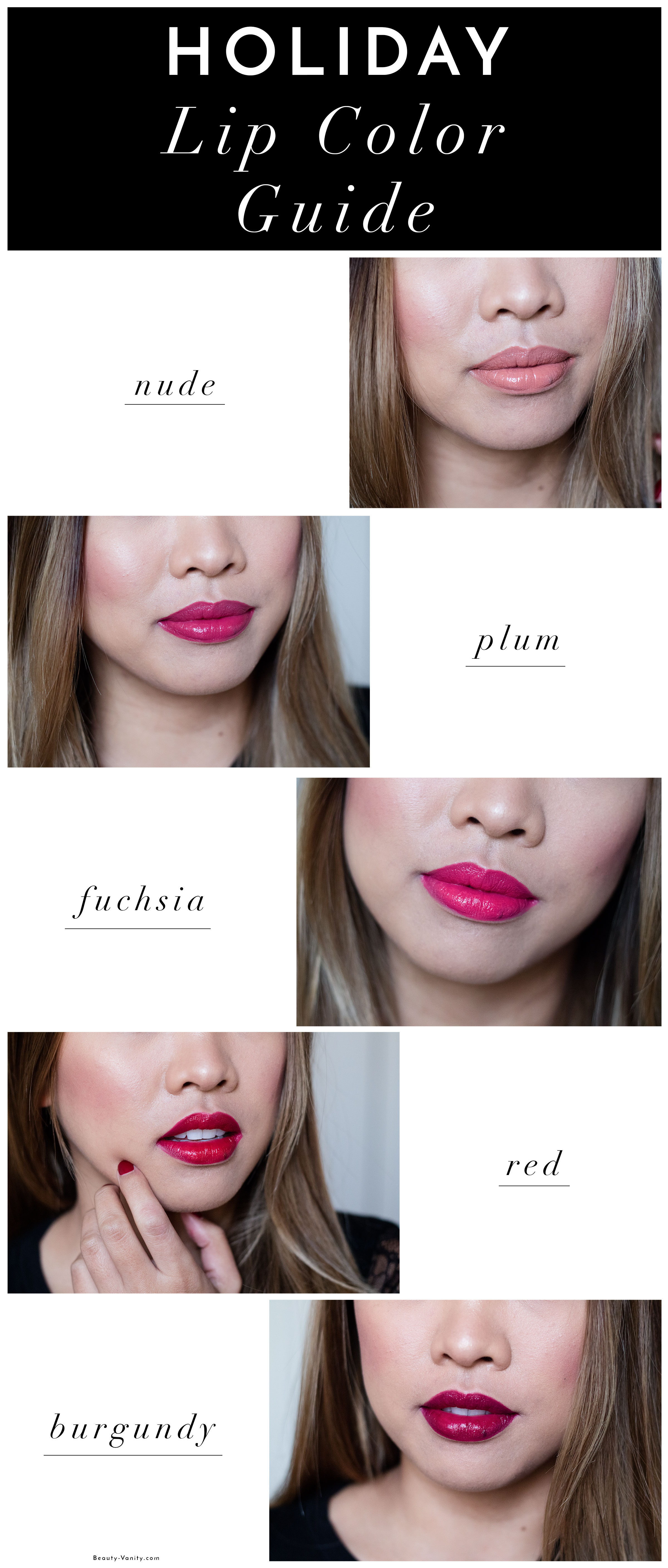 The Beauty Vanity | Holiday Lip Color Guide