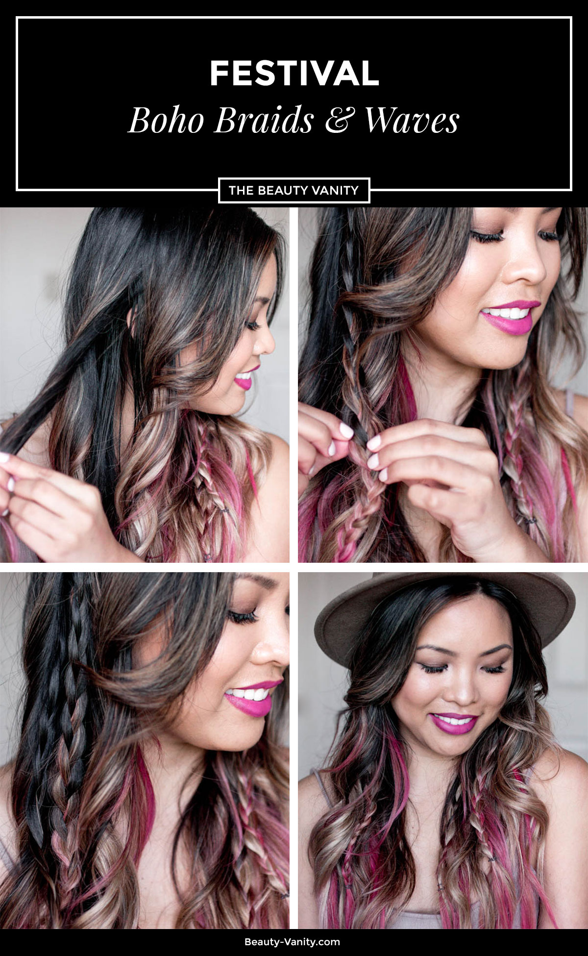 Festival Boho Braids Waves Tutorial | The Beauty Vanity