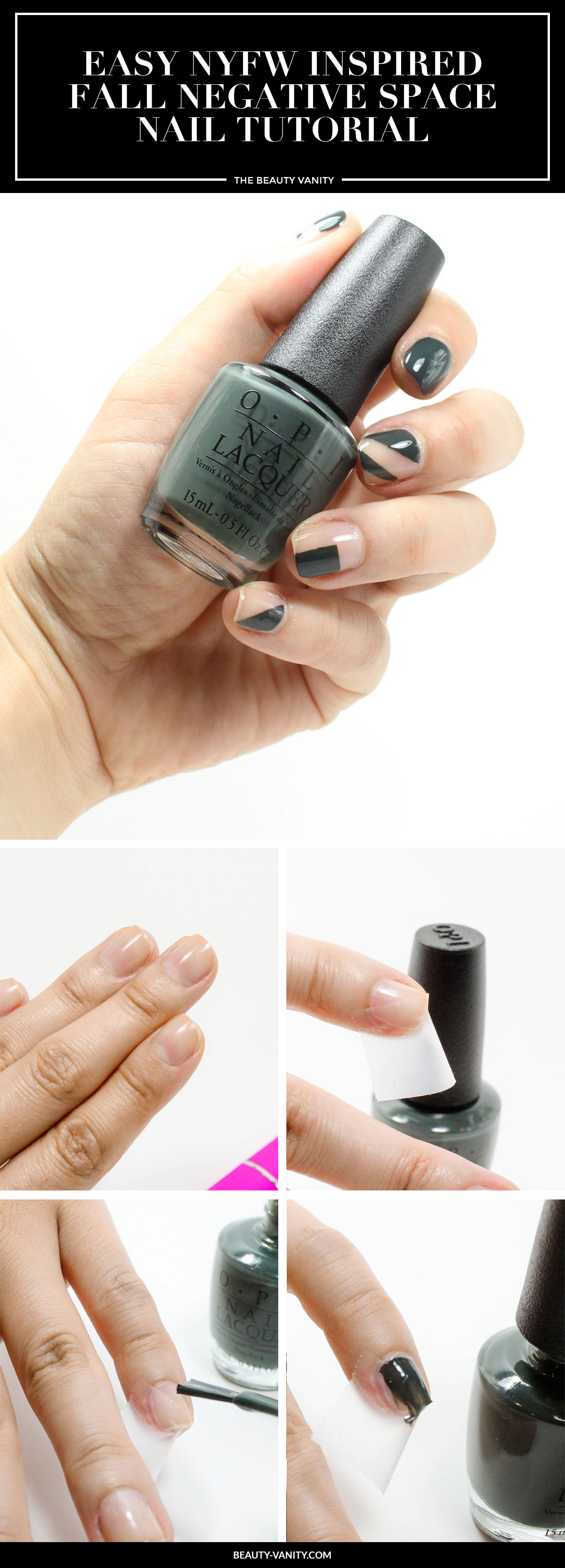 FALL NYFW NEGATIVE SPACE NAIL TUTORIAL | The Beauty Lesson | The Beauty Vanity