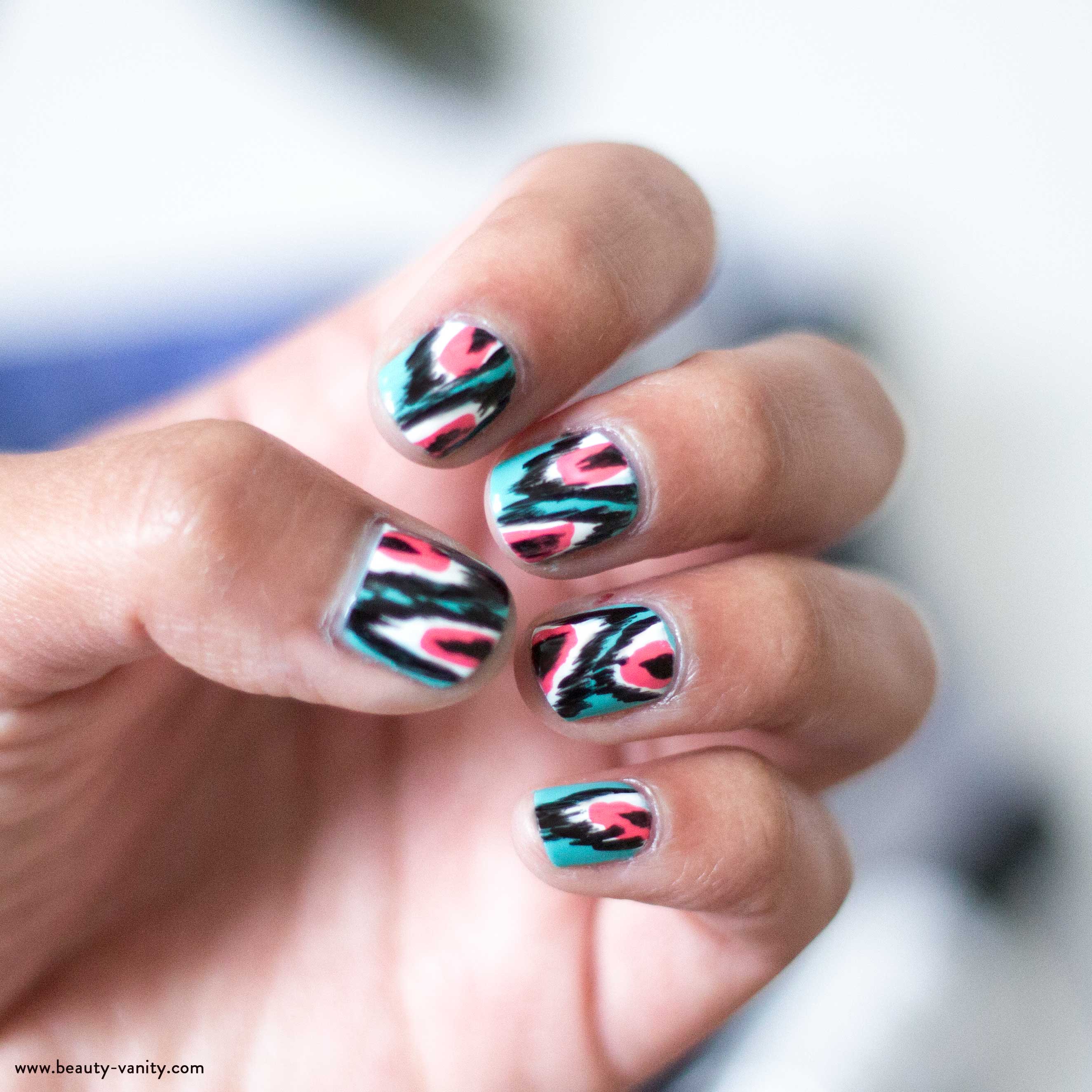 Coachella Ikat Nails